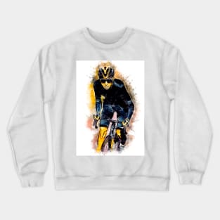 The CYCLIST Watercolor Artwork for all the cycling fans Crewneck Sweatshirt